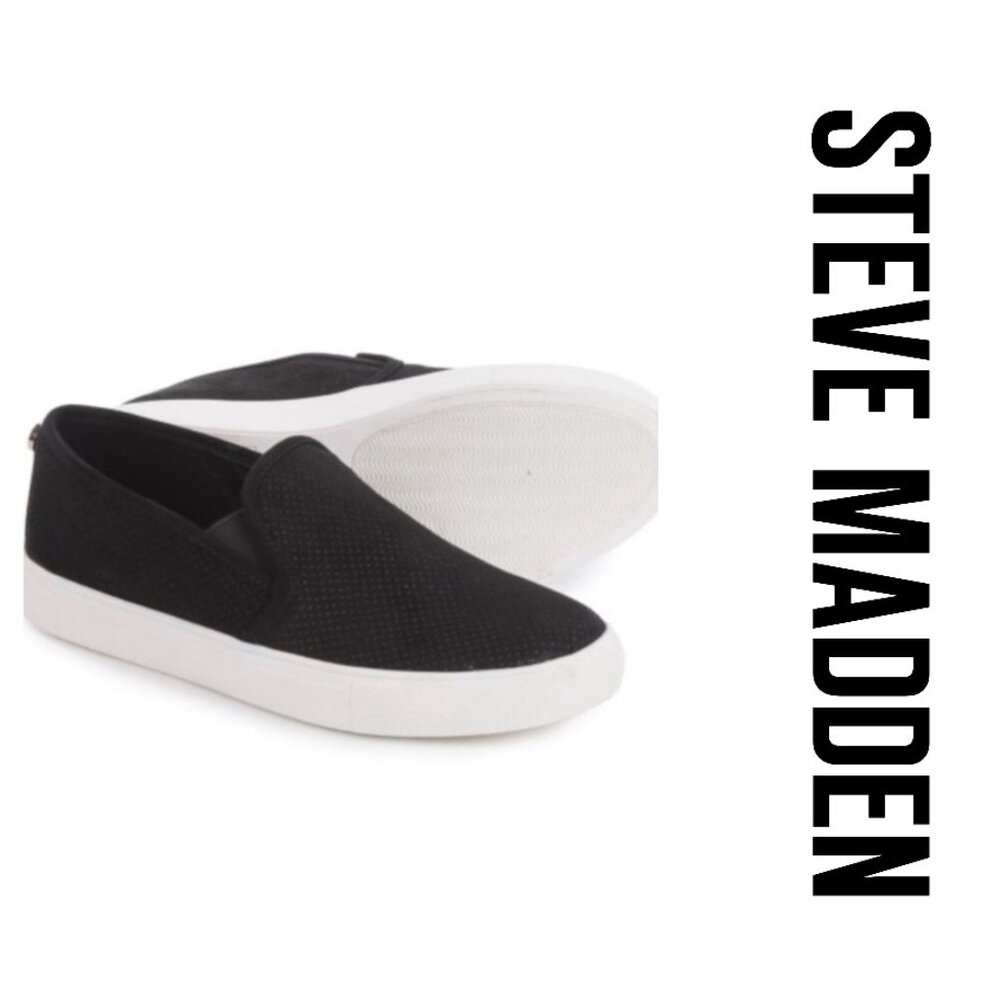 Steve Madden | Black & White Whilma Casual Slip Ons Shoes | Size 6m